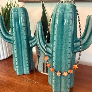 Orange Spiney Star Necklace